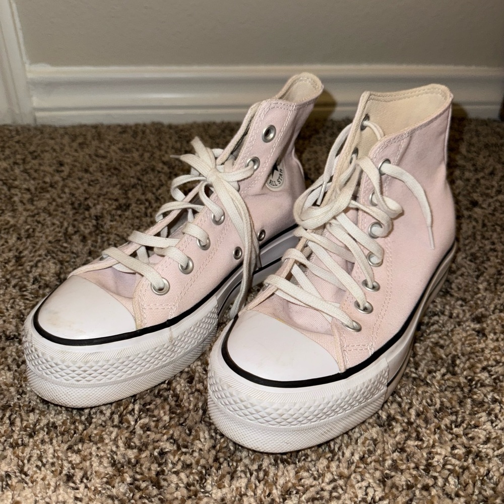 Converse Light Pink High-Top Sneakers